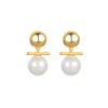 2024 French Pearl Stud Earrings: Elegant & Versatile, High-End Light Luxury Design for Women