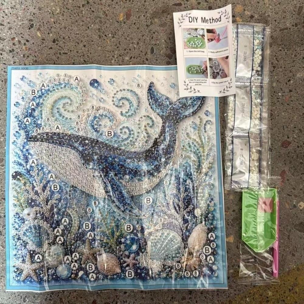 Kuststijl Oceaan Thema Parel Kunst DIY Kit Sprankelende Parel Schilderen Beginners