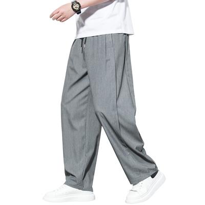 Calças largas para verão fácil verão fresco grande sarouel solto reto longo L [Fasshonrida] homens, calças, uso, calças, fresco, calças compridas, sensação, roupas,