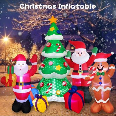 Christmas Inflatable Outdoor Decoration LED Light Up Blow Up Yard Decoration for Xmas Holiday Indoor Lawn Garden Party Favor Supplies Décor