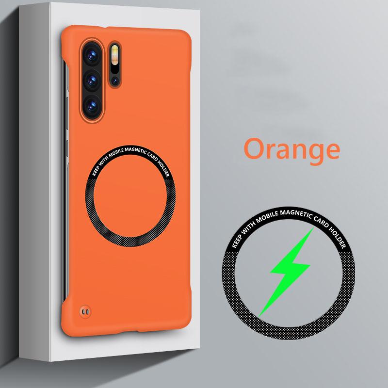 Bezrámečkový magnetický pro Magsafe Slim Case pro Huawei P30 Pro P40 P50 Pro P30Pro 5G bezdrátové nabíjení pevný zadní kryt