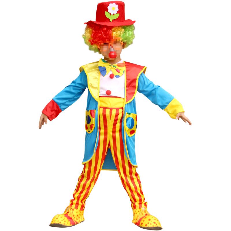 Kids' Clown & Magician Costume Set for Boys & Girls - Perfect for Masquerades, National Day, Christmas & New Year Performances.