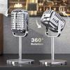 Miniature Simulation Microphone Plastic Dynamic Vocal Microphone  Home Decoration