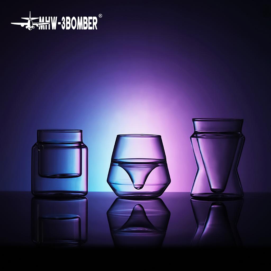MHW-3BOMBER Glass Coffee Mug Double Wall Insulated Glass Cup Clear Espresso Mugs for Latte Cappuccino Tea Coffee Accessories