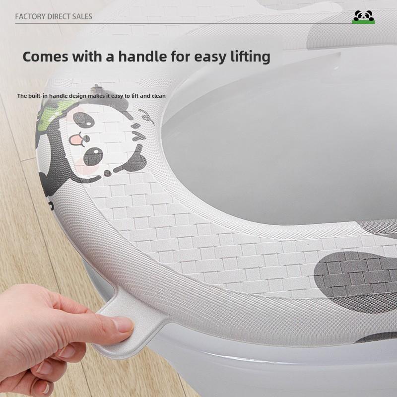 Cartoon Toilet Seat Cushion Cover, Soft EVA Toilet Lid Cover with Adhesive, Four Seasons Universal Fit    
