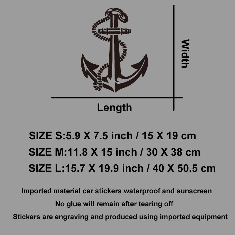 Fishing boat anchor Decals & Bumper creative&funny stickers for cartoon fans&lover,high quality for car trucks motorcycles