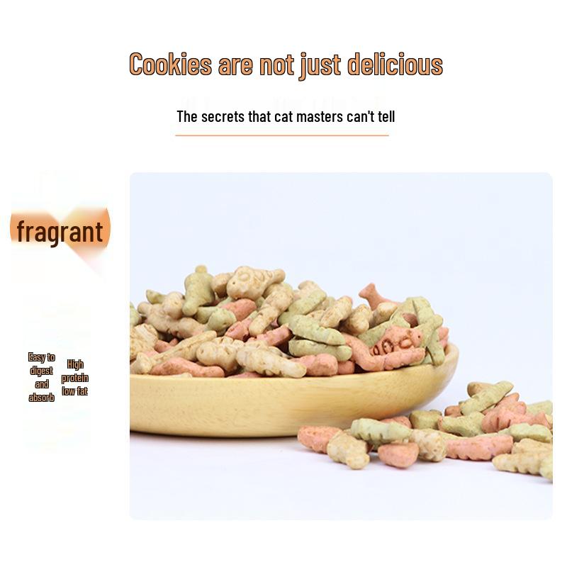 100g Cat Dental Care Biscuits – Teething Snacks with Nutritional Benefits and Fish Flavor