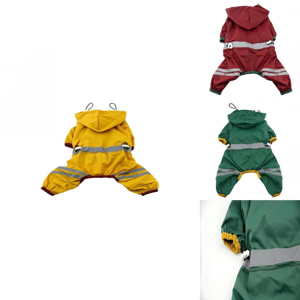 Pet Raincoat For Dogs With Reflective Trim Perfect For Small Breeds Spring Summer Wear