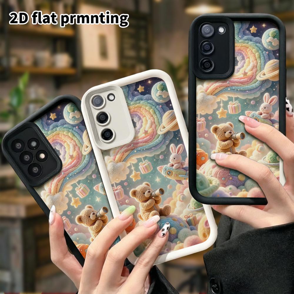 Phone Case: 2D Flat, Fits Samsung Galaxy A34 A35 M05 M06 S20 S22 S21 FE Plus 5G Protective Case, Space Fantasy World, Perfect Christmas and Halloween