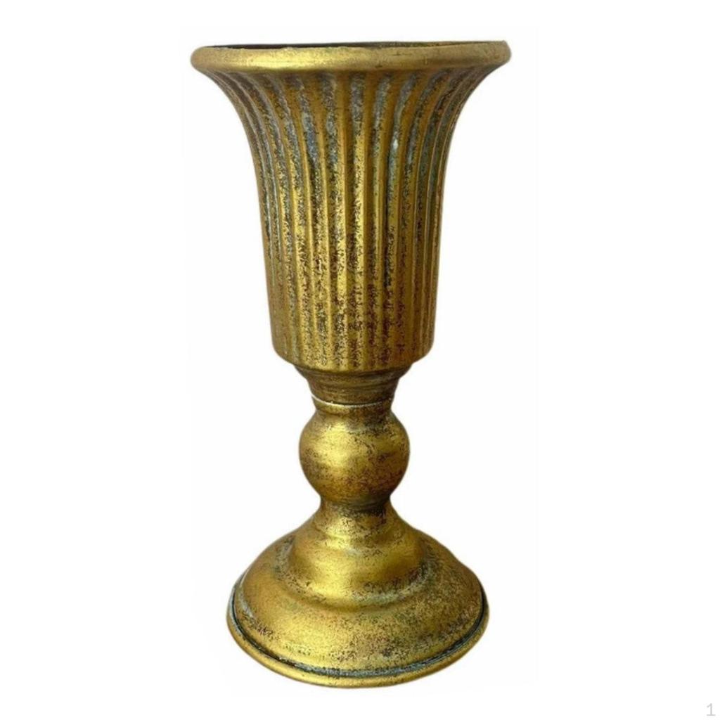 Pedestal Urn AntiqueStyle Vase with Base VintageInfluenced Tabletop for Wedding
