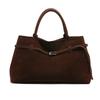 Buckle Decorative Design Solid Faux Suede Handbag Large Capacity Hasp Casual Tote Bags Premium Durable Quality
