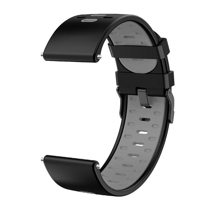 

22mm 3 Rows Holes Bi-color Silicone Soft Watch Band for Samsung Galaxy Watch3 45mm/Galaxy Watch 46mm/Gear S3 Frontier/Gear S3 Classic Black/Orange