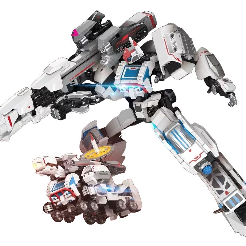 F5-A0013 building blocks mecha deformation robot toy, mecha toy ornaments model assembly, children's assembly toy birthday gift