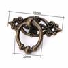 CUTOOP 4-Piece Antique Brass Handles, Round Handles for Kitchen Cabinets, Wardrobes, Drawers, Chinese Furniture, Retro Style Pull Rings, Antique Bronz