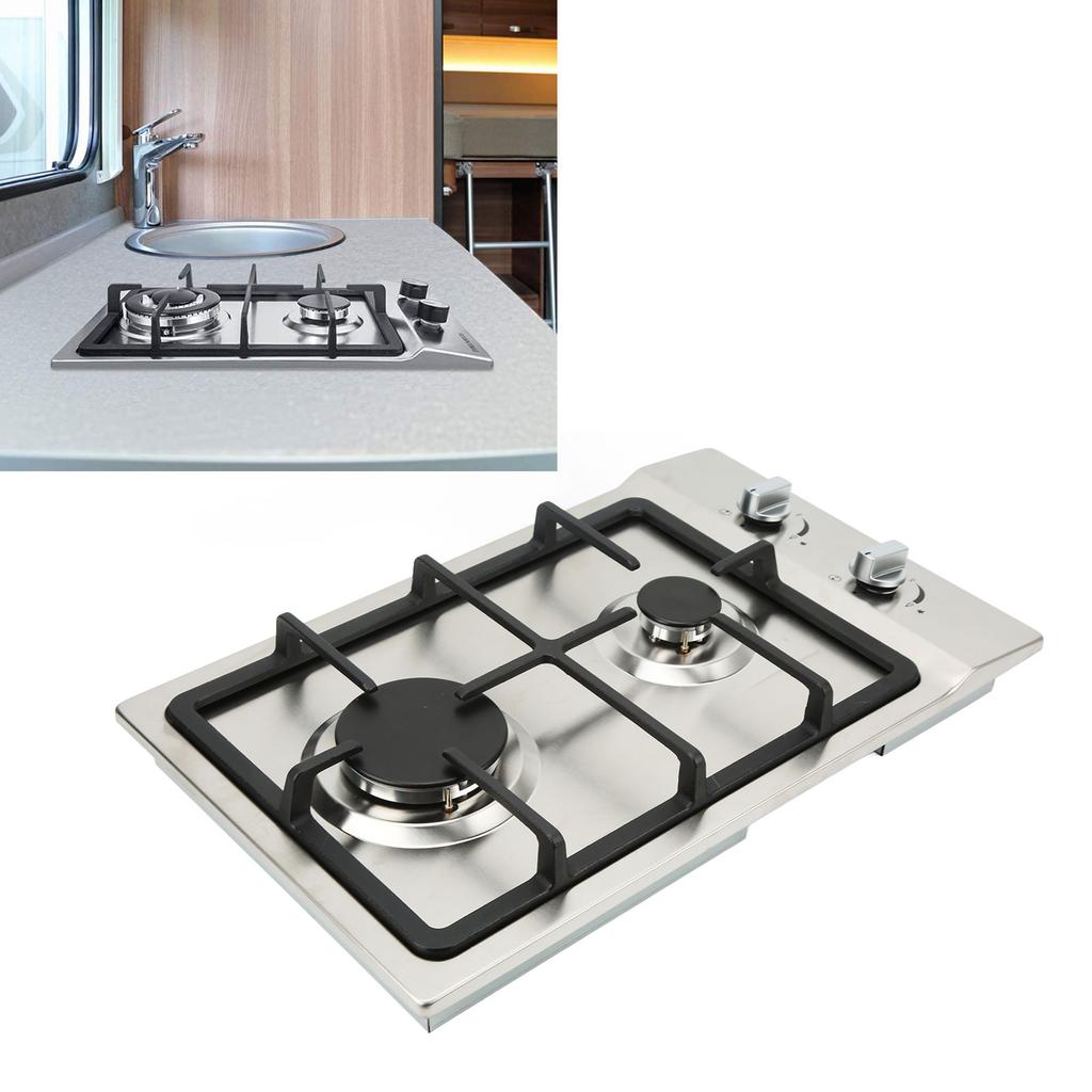 2 Burners Gas Stove Gas Cooktop 2.5KW 2.3KW LPG NG Dual Fuel Built In Gas Hob Thermocouple Protectio