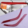 2Pcs Car Front Left Right Headlight Eyelid Eyebrow Cover Trim Fit for Toyota Tundra 2014 2015 2016 2017 2018 Carbon Fiber Red