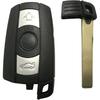 3 Buttons Keyless Remote Car Key Fob Fit for BMW 3 5 Series X5 X6 315MHz KR55WK49127 KR55WK49123 (Black)