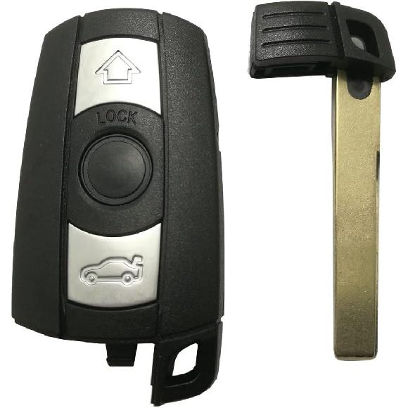 3 Buttons Keyless Remote Car Key Fob Fit for BMW 3 5 Series X5 X6 315MHz KR55WK49127 KR55WK49123 (Black)