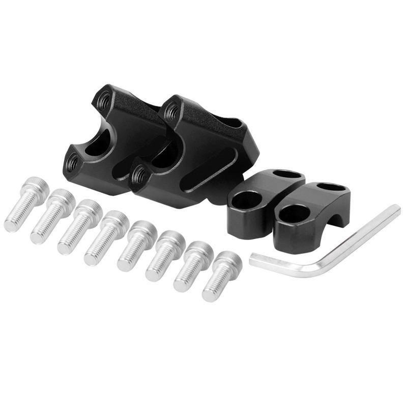 22MM Motorcycle Handlebar Riser Bar 7/8  Mount Handle Clamp Universal Handlebar Heightened Clamp For SUZUKI Kawasaki Yamaha чёрный