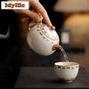 180ml Ru-Ofen Dunhuang Apsaras Xishi Teekanne Vintage Teefilter Kanne Haushalts-Teebereiter Kessel mit Sieb Teegeschirr Handwerkskunst Geschenk