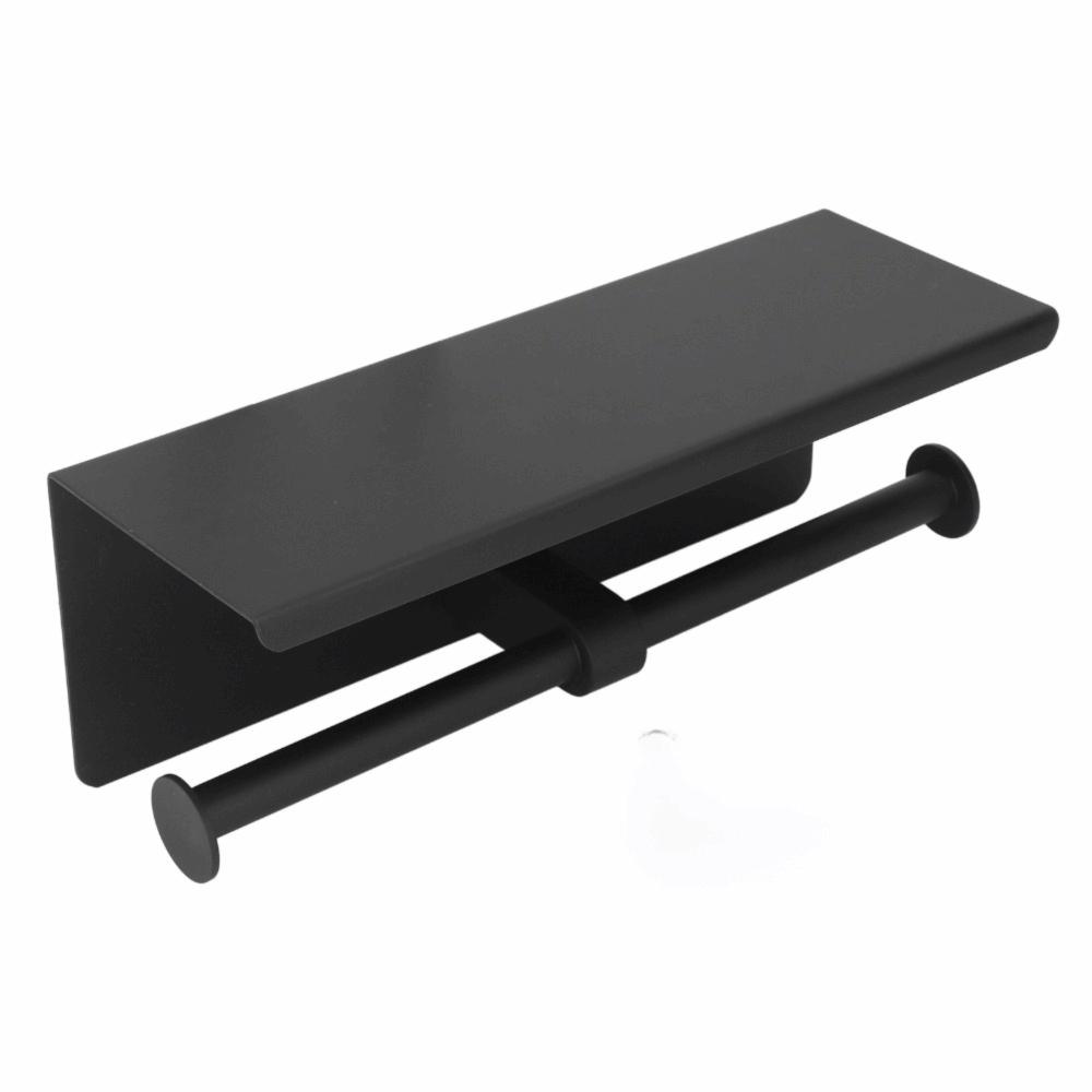 

Mirror Shiny Toilet Paper Shelf Holder Stainless Steel Toilet Paper Dispenser Bathroom Toilet чёрный