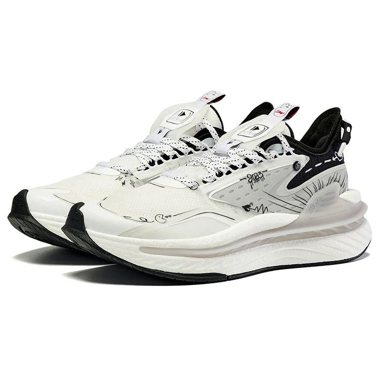 Li Ning Chao Yue 6 Sweet Confession Durable Breathable Low-Top Sports Casual Shoes Men Sneakers White Black AGLS015-4