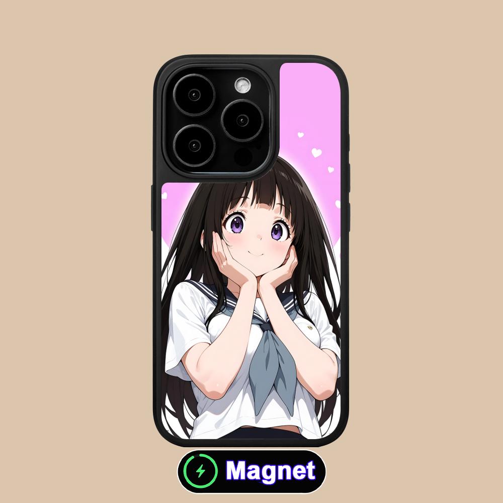 Hyouka Chitanda Matte Surface Magsafe Mobile Phone Case for iPhone 17 16 15 14 13 12 11 Air Pro Max Plus Colorful Cover