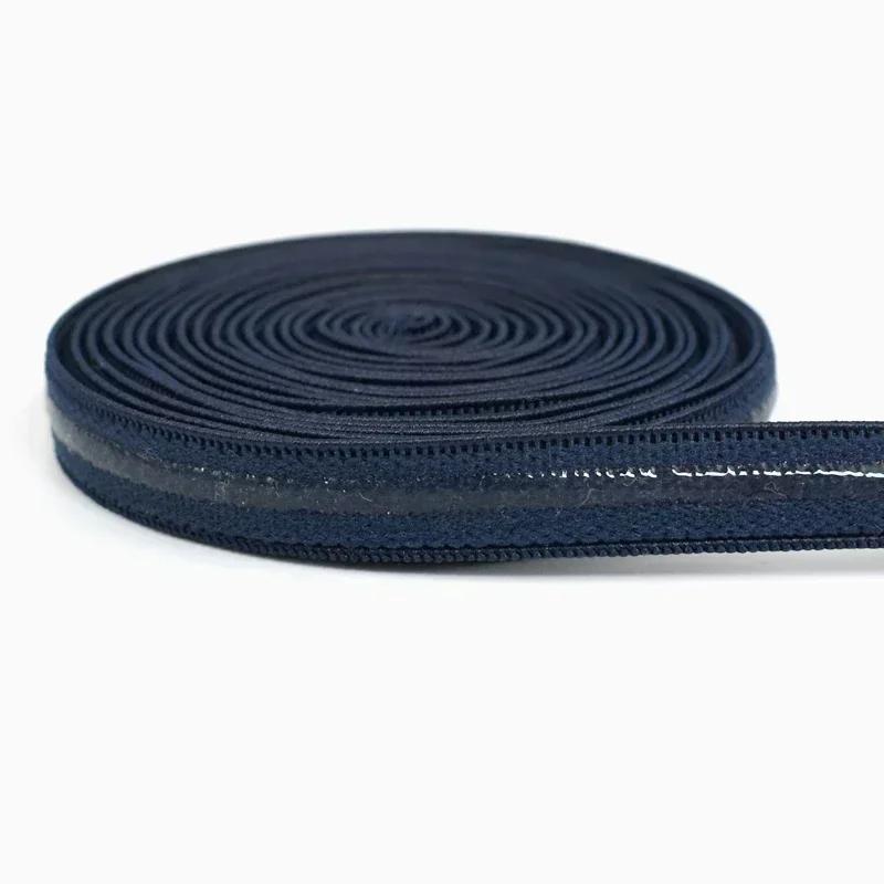 Cinta Elástica Antideslizante de 2/5/10/20M, 10mm de Estiramiento, Bandas de Goma de Silicona Elástica para Tirantes de Sujetador, Ropa Interior, Cinturones, Cintas, Accesorio de Recorte para Costura