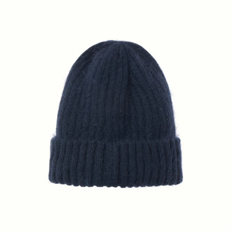 KUME ANGORA BEANIE, NAVY