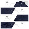 Men's Double-Pocket Casual Workwear Long-Sleeved Collared Sweatshirt