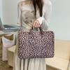 Estampa de Leopardo Capa Protetora Acolchoada à Prova de Choque Bolsa de Ombro para Armazenamento de Tablet Resistente ao Desgaste Bolsa Interna para Laptop Bolsa para Trajeto Trabalho Estudo