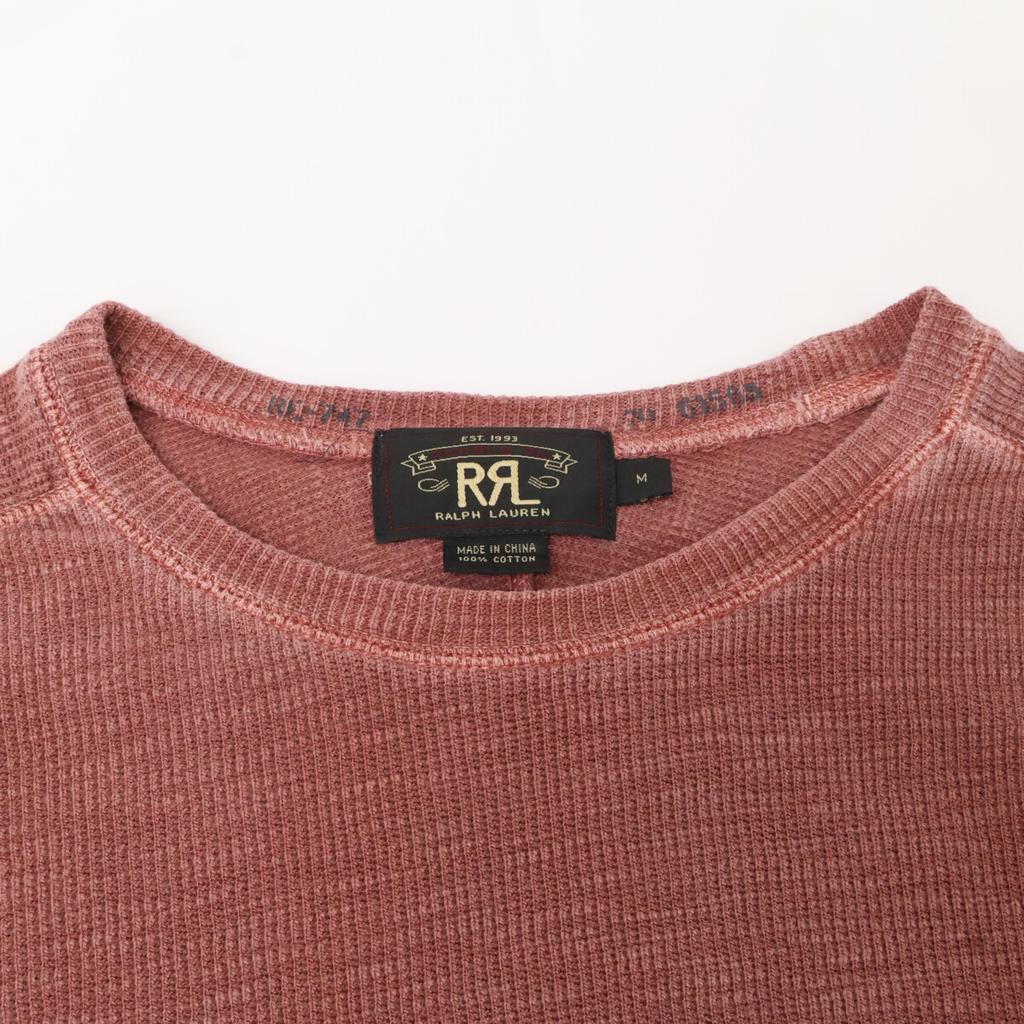 RRL Red Cotton Thermal Long Sleeve T-Shirt Tops M RedUsed