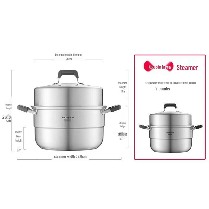 Joyoung 304 Stainless Steel Steamer Pot