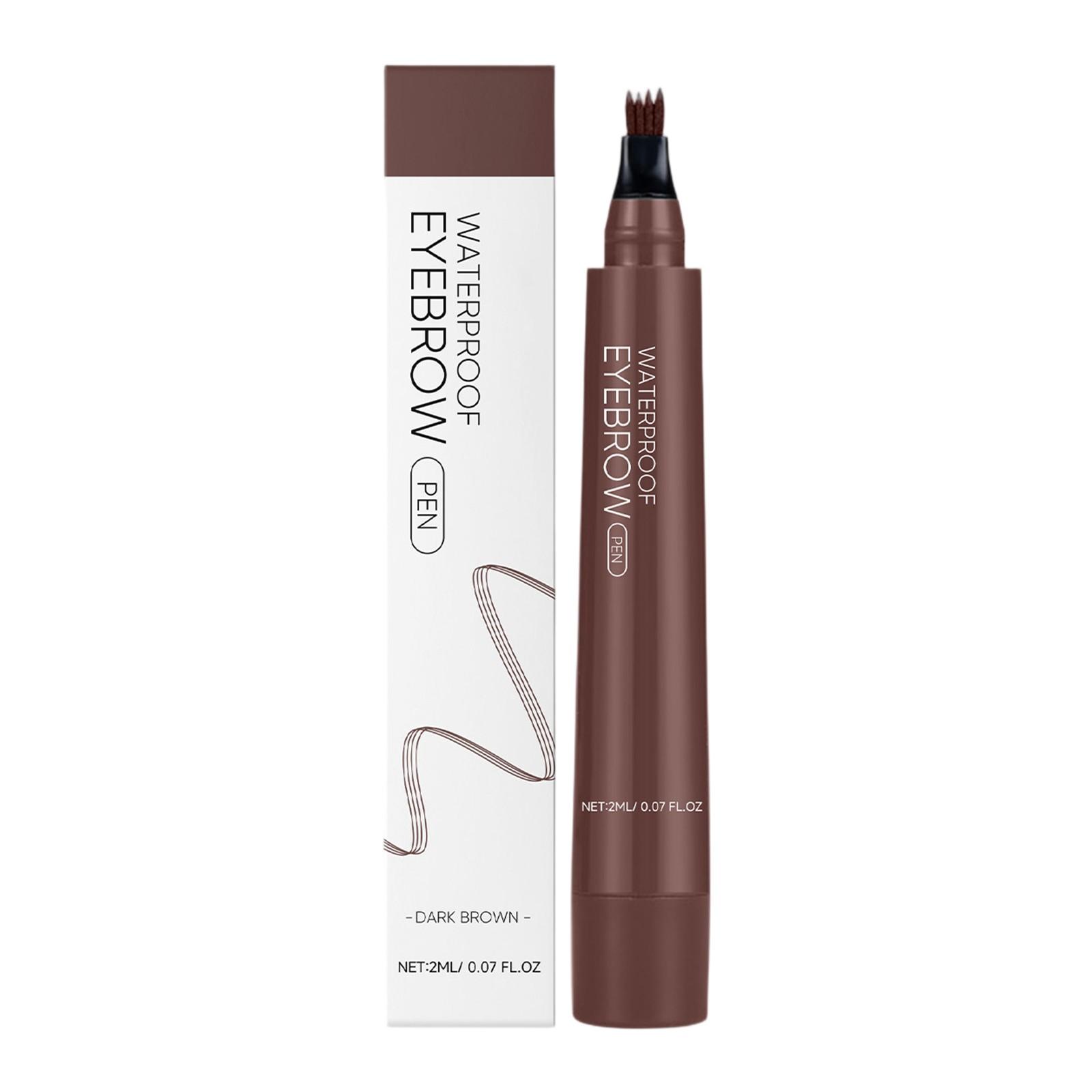 

4 цвета, карандаш для бровей, карандаш для бровей с волосками, похожими на штрихи, карандаш для бровей с 4 наконечниками, аппликатор с микро-вилками из волокна, объем 1 мл. One Size коричневый