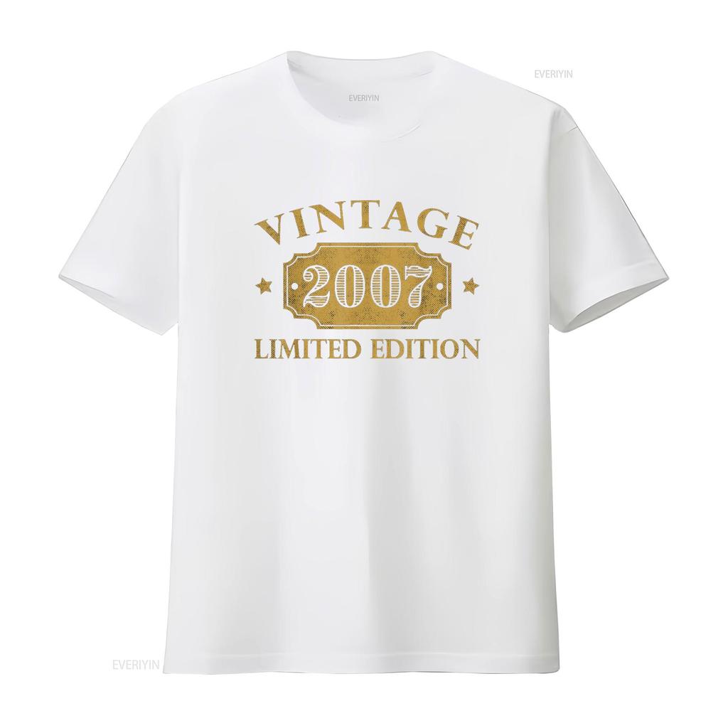 Vintage 2007 17 Year Old 17th Birthday for Girls Boys T Shirt vintage Washed Versatile designer clothes Stylish