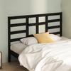 Vidaxl Bed Headboard, Black, 126X4X104 Cm, Solid Pine Wood