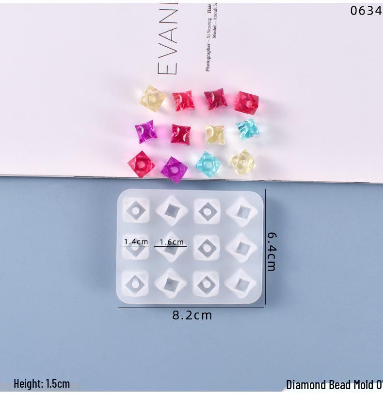 Poppy Bracelet DIY Silicone Mold for Faceted Diamond Beads and Hanging Beads