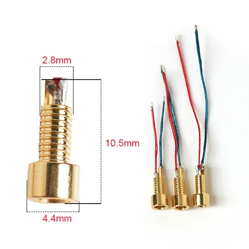 Universal Pin Socket Female Socket With Soldering Wire Mmcx Pure Copper Gold Plated Built-in Hreaded Nut Holder