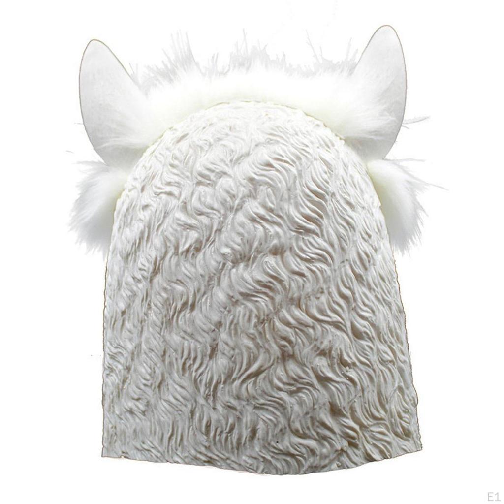 Alpaca Costume Headpiece Fun Animal Face Cover