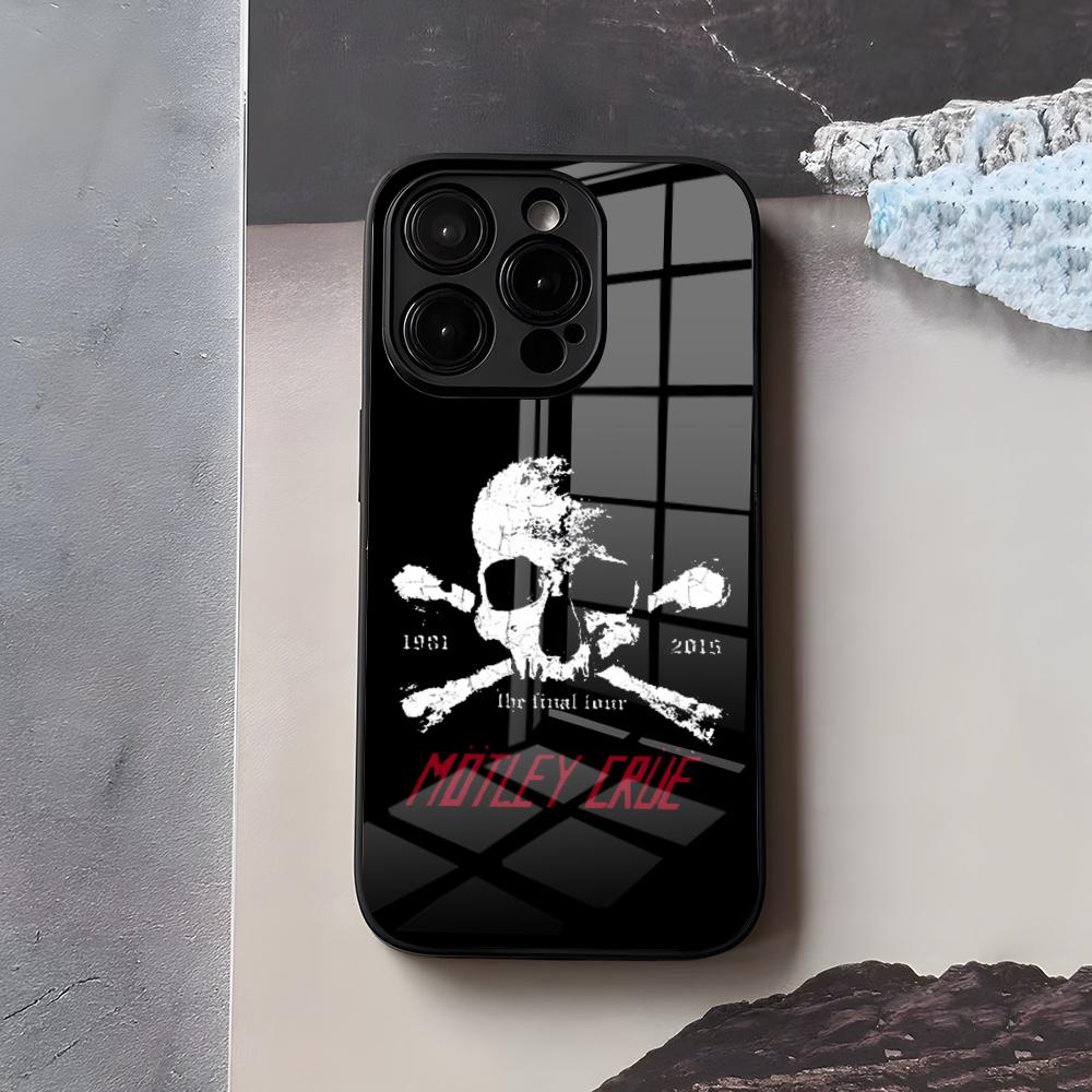 

M-MotleyS Rock C-CrueS Phone Case For IPhone 17 Air 16 E Pro Max 15 14 13 Mini 12 Pro 11 Max Plus Black Glass Cover iPhone17ProMax