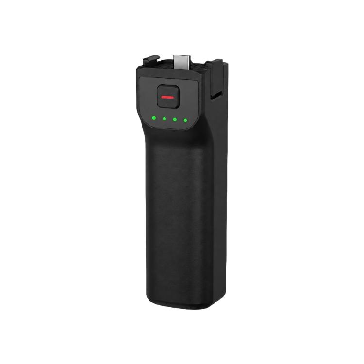 Rechargeable Camera Power Handle with Front Control Button, Status Lights, Type C Output, and 1/4 Threaded Hole Mount