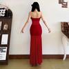 Feminine One-Shoulder Mesh Strapless Summer Dress