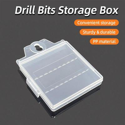 Boîte de rangement pour forets, tournevis à double tête, organisateur de forets, boîte d'accessoires, boîte en plastique pour outils, étui d'emballage de perceuse vide