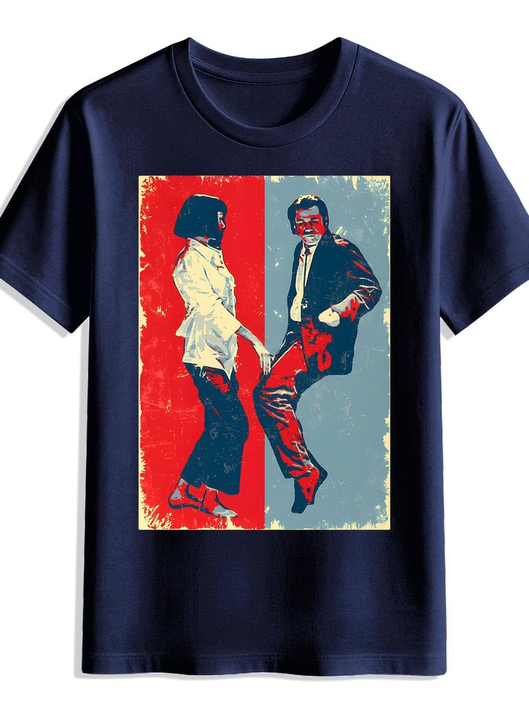 MenS Casual Short Sleeve TShirt with LowCut Novel Graphic Print  Black Polyester Crew Neck Summer Fashion Top for Adults