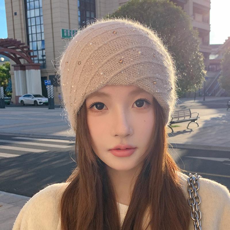 Herbst und Winter Neuer Hut Damen Street Casual Hut Thermischer Ohrenschutz Stapelhut Wintermützen für Damen, Mützen für Damen, Hüte für Damen Winter