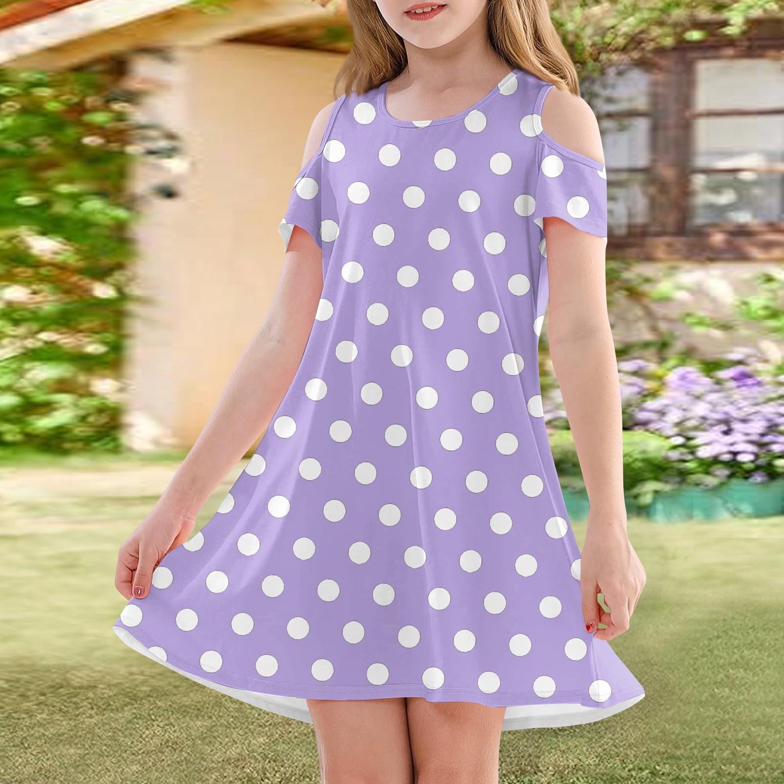 Girls  A-Line Dress -Summer Sleeveless Casual Sundress Toddler Dress 140