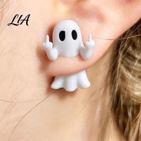 Luminous Jewelry for Women 1 Pair Halloween Earrings Women, Glow in The Dark Ghost Statement Earrings, Cute Spooky Gifts Party, Costume Accessories