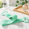 Portable Shower Brush for Travel Silicone Back Scrubber with Dual Handles, Double Sided Exfoliating Bath Towel, Ergonomic Long Washer Skin Care