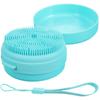Silicone Bathing Brush Head Scrubber Portable Body Cleansing Tool with Soap Box for Adults Skin Friendly Easy To Use and