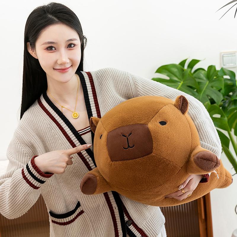New Balloon Capybara Plush Toy Throw Pillow Chubby Kapibara Doll Doll Gift